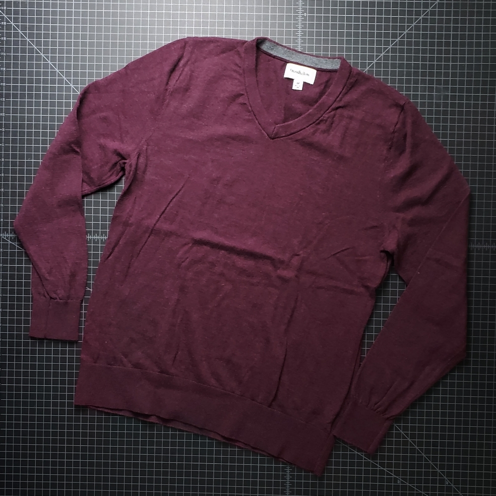 GOODFELLOW & CO V NECK SWEATER - MAROON